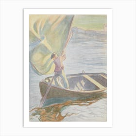 Boy And Sail, 1908, By Magnus Enckell Art Print