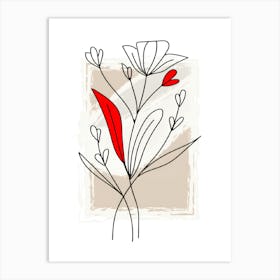 Red Flowers 2 Art Print