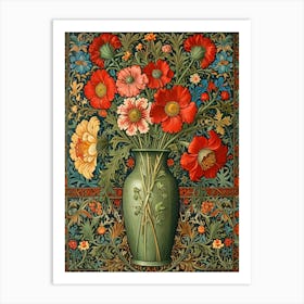 William Morris Vase Of Flowers 1 Art Print