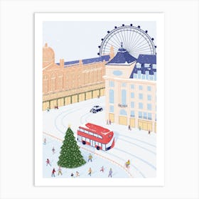 Christmas In London Illustration Art Print