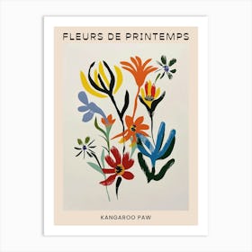 Spring Floral French Poster  Kangaroo Paw 2 Art Print