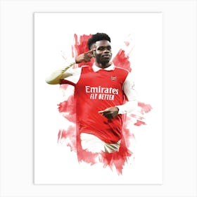 Bukayo Saka Arsenal Art Print