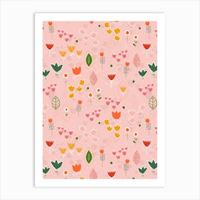 Fineshade Wood - Pink Art Print
