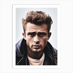 Color Photograph Of James Dean 1 Art Print