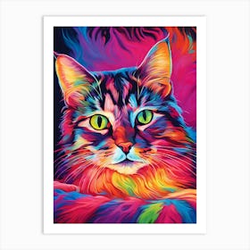 Funny & Cute - Rainbow Cat - Gift Ideas for Animals Lover's. Art Print