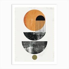 Stone Bauhaus Mid Century Art Print