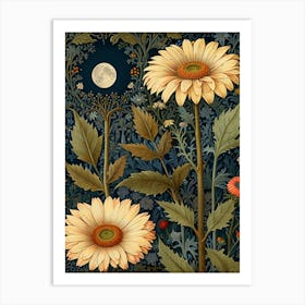 William Morris Moonlight In The Garden Art Print