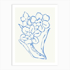 Flower Daffodil Blue Art Print