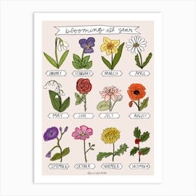 Blooming All Year 6 Art Print