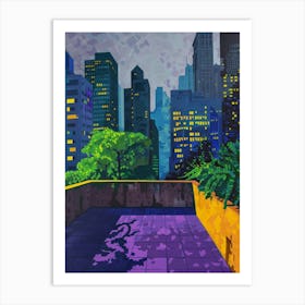 Night In New York City Art Print