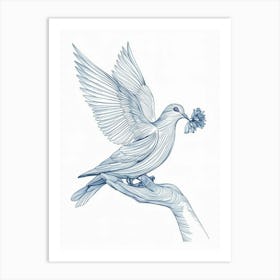 Dove On Hand Art Print