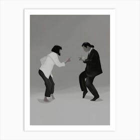 Two Men Fighting Art Print