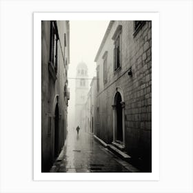 Dubrovnik, Croatia, Mediterranean Black And White Photography Analogue 6 Art Print