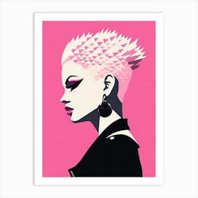 Punk Princess: Shades of Pink Minimalism Art Print