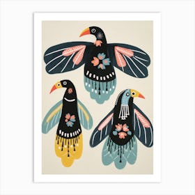 Folk Style Bird Painting California Condor 1 Art Print