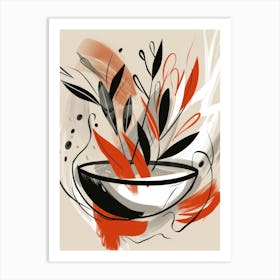 Bowl Of Flowers Art Print