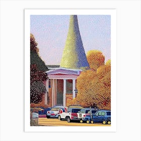 Quincy, City Us  Pointillism Art Print