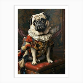 Pug In Costume Art Print