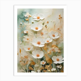 White Flowers Art Print