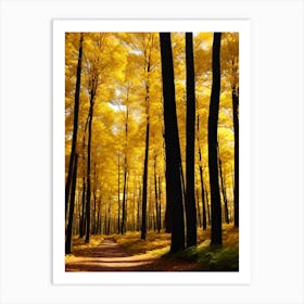 Yellow Autumn Forest 2 Art Print