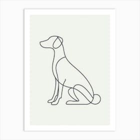 Dog Line Drawing Art Print