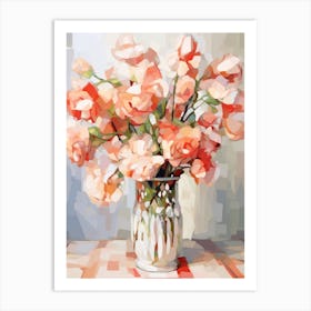 Sweet Pea, Flower Still Life Painting 3 Dreamy Art Print