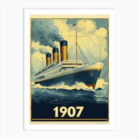 Aihrgdesign A Vintage Travel Poster Of A Grand Steamship In 1 C54ba474 35b5 45ce B37d E565652408b7 3 Poster