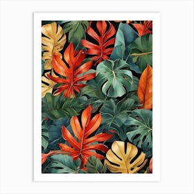 Tropical Leaves 70 Art Print Art Print