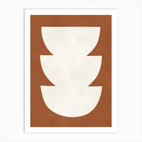 Brown geometric art 6 Art Print