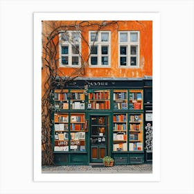 Copenhagen Book Nook Bookshop 3 Art Print