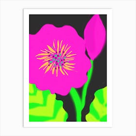 Bright Pink Flower Art Print