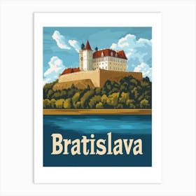 Aihrgdesign A Vintage Travel Poster Of Bratislava Art Print