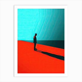 Shadow Of A Man, Minimalism 1 Art Print