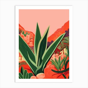 Boho Plant Painting Aloe Vera 1 Art Print