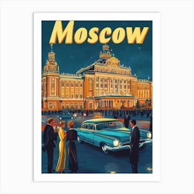 Aihrgdesign A Retro Travel Poster For Moscow 1 Art Print