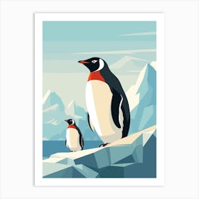 Penguins On Ice 1 Art Print