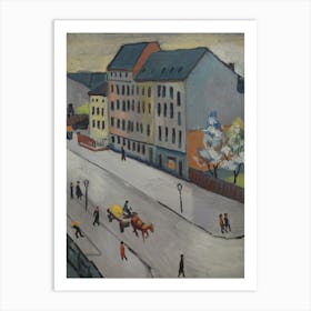August Macke Our Street In Grey, 1911 Art Print