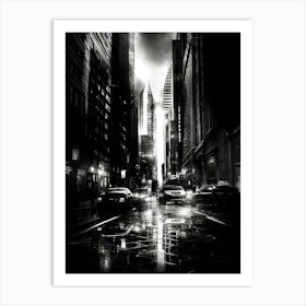 Black And White Cityscape Art Print