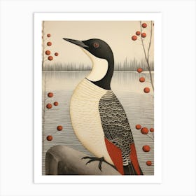 Bird Illustration Loon 4 Art Print