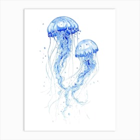 Watercolor Jellyfish 2 Art Print