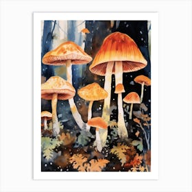Mushroom Watercolour 1 Art Print