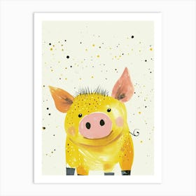 Yellow Pig 6 Art Print