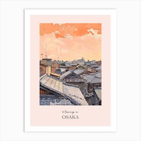 Mornings In Osaka Rooftops Morning Skyline 1 Art Print