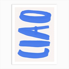 Blue Letter A Art Print