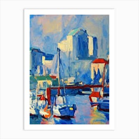 Port Of Oslo Norway Abstract Block harbour Art Print