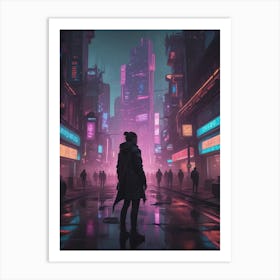 Cyberpunk City 2 Art Print