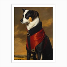 Canaan Dog 2 Renaissance Portrait Oil Painting Art Print