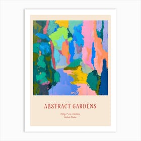 Colourful Gardens Harry P Leu Gardens Usa 2 Red Poster Art Print
