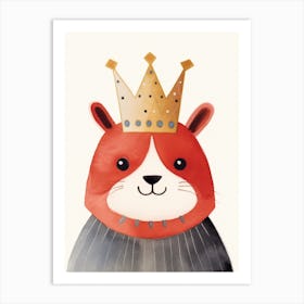 Little Red Panda 1 Wearing A Crown Art Print