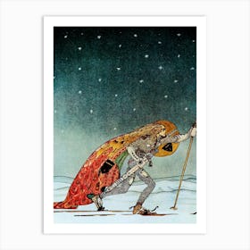 "So The Man Gave Him A Pair Of Snow Shoes" Kay Nielsen - East of the Sun and West of the Moon 1914 - Prince in the Snow - Vintage Victorian Fairytale Art Signed Remastered High Resolution Art Print